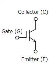 Symbol of an N-channel IGBT